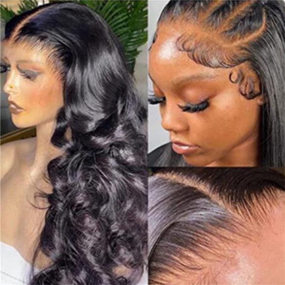 Maxine 34 inch HD Lace Front Wigs Human Hair Pre Plucked Wave 13x6 Lace Front